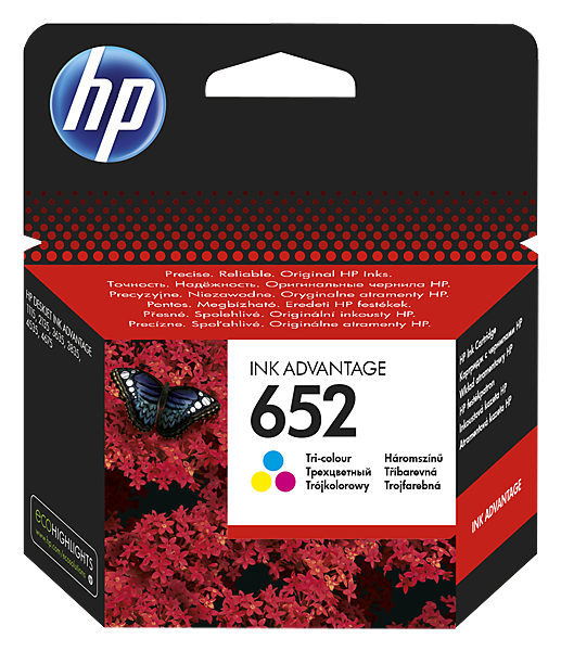 HP 652 Tri-Colour Original Ink